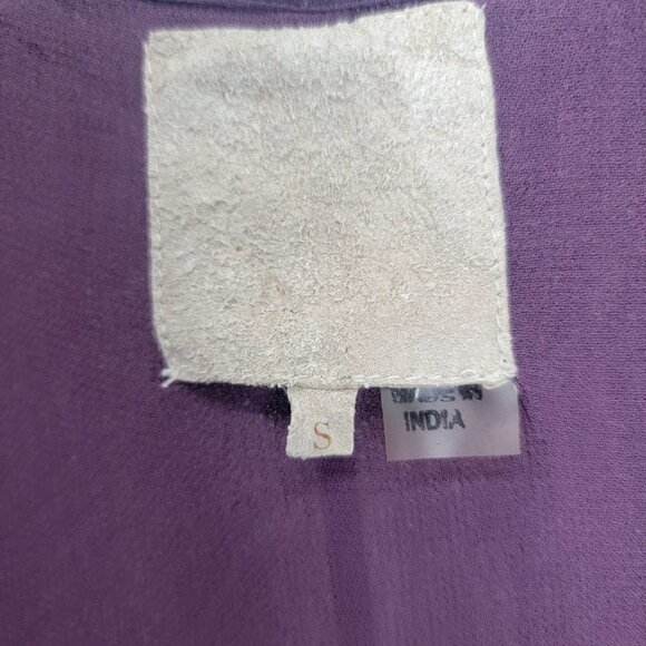 Plum Purple Sheer Cap Sleeve Multiple layer Blouse - Picture 7 of 15